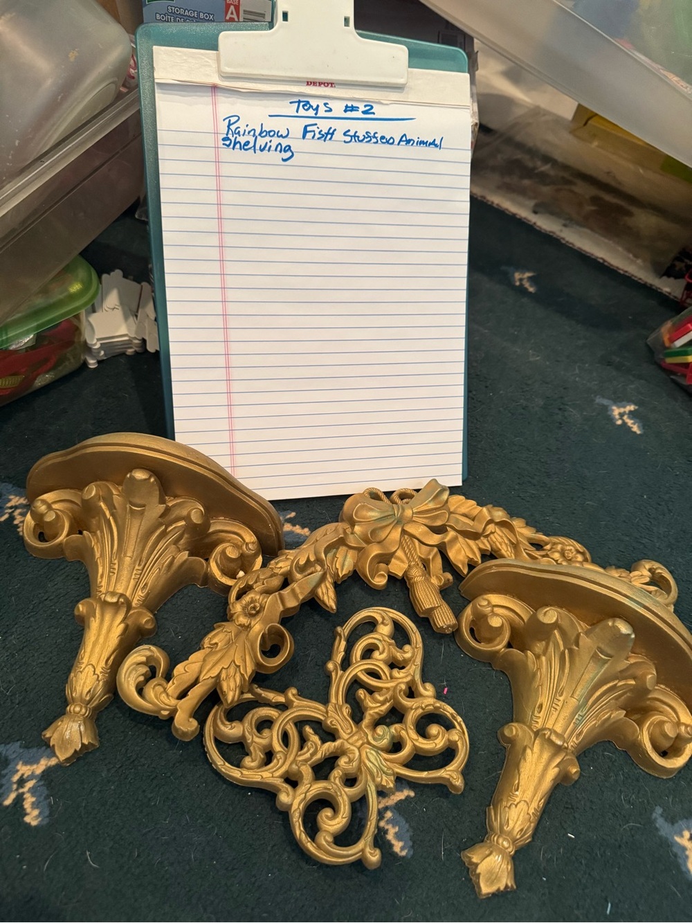 Gold Ornate Wall Decor Accent Set - Picture 4 of 5